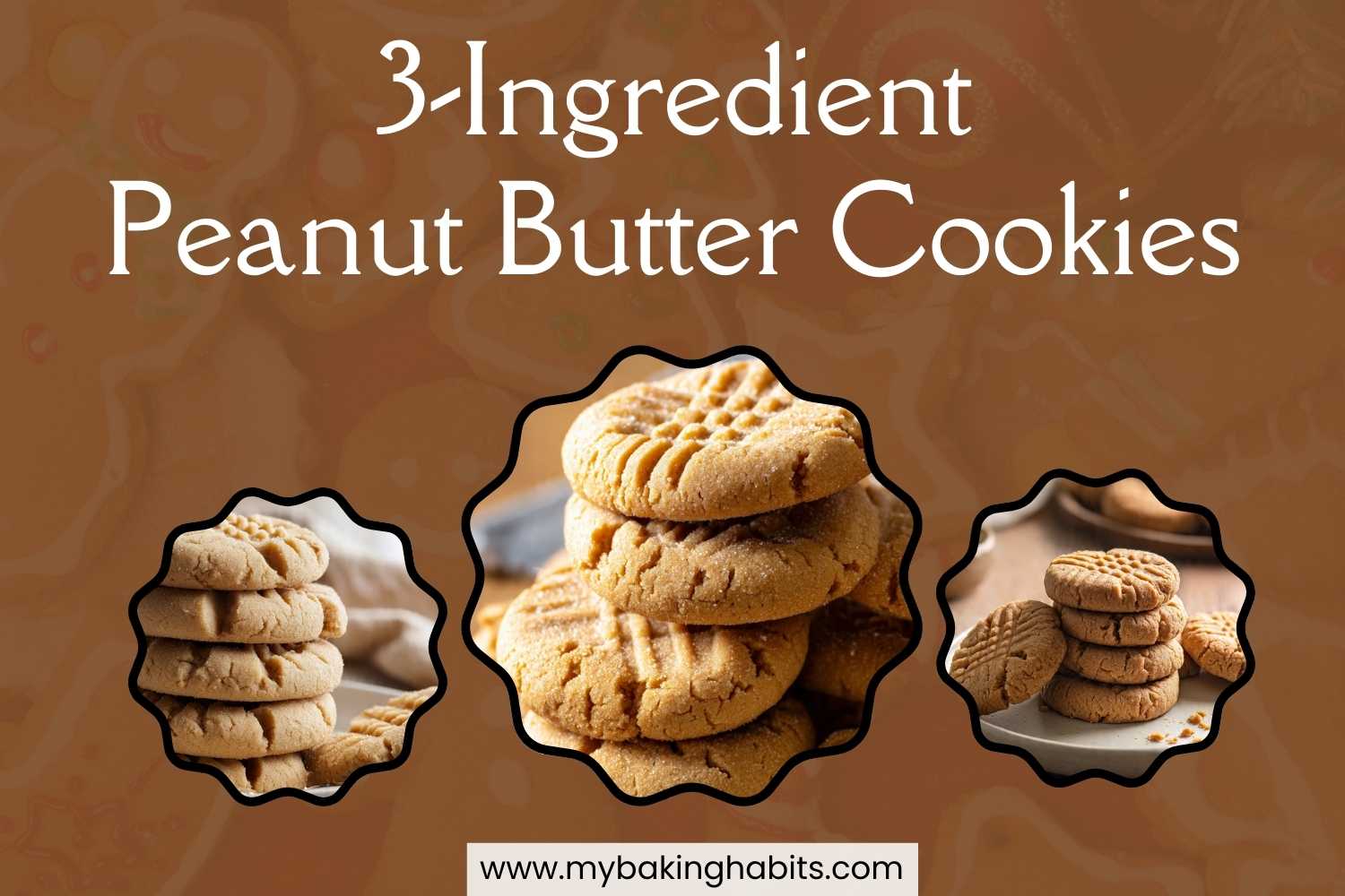 3 ingredient peanut butter cookies