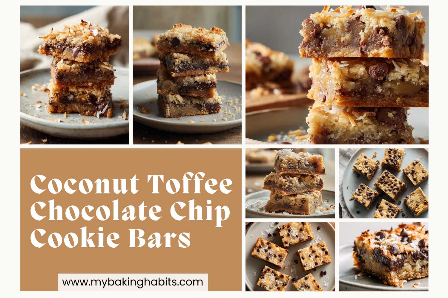 Coconut Toffee Chocolate Chip Cookie Bars