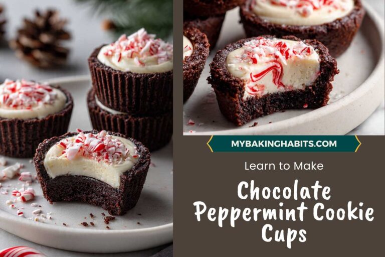 chocolate peppermint cookie cups