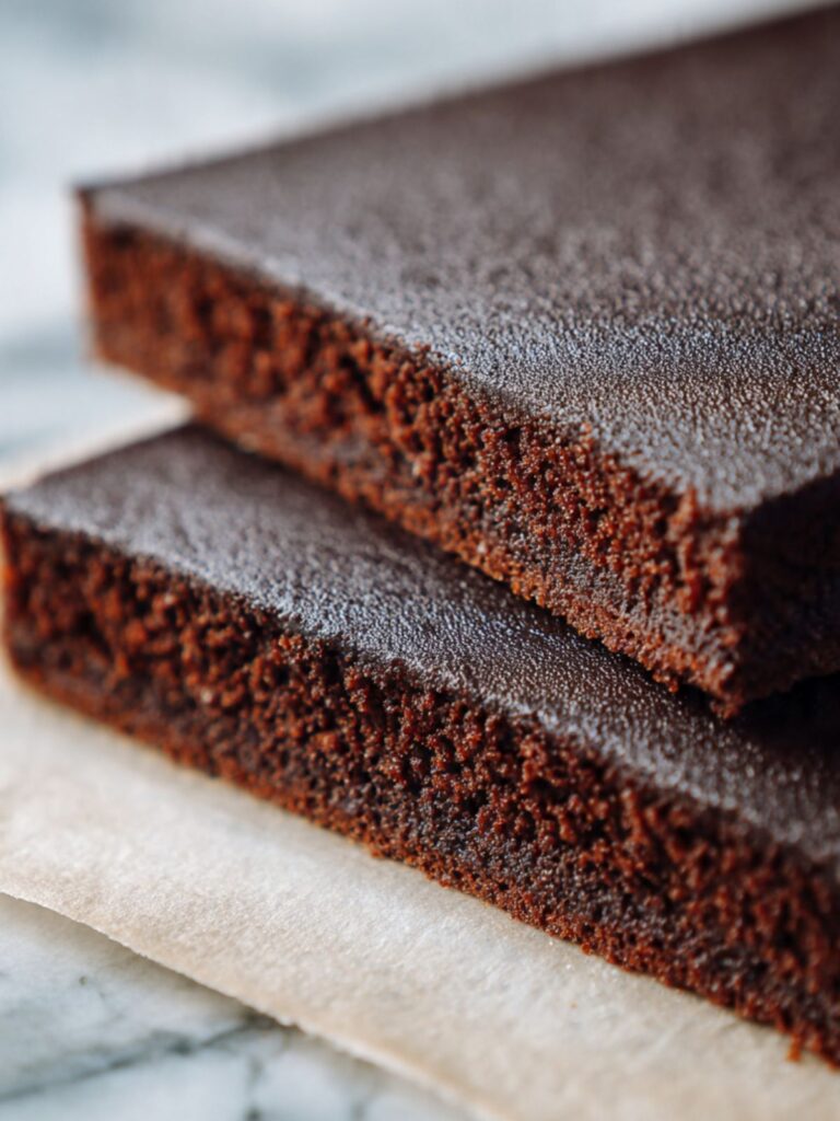 serrated knife scoring guide groove around cooled rectangular 9x13 chocolate cake before horizontal split
