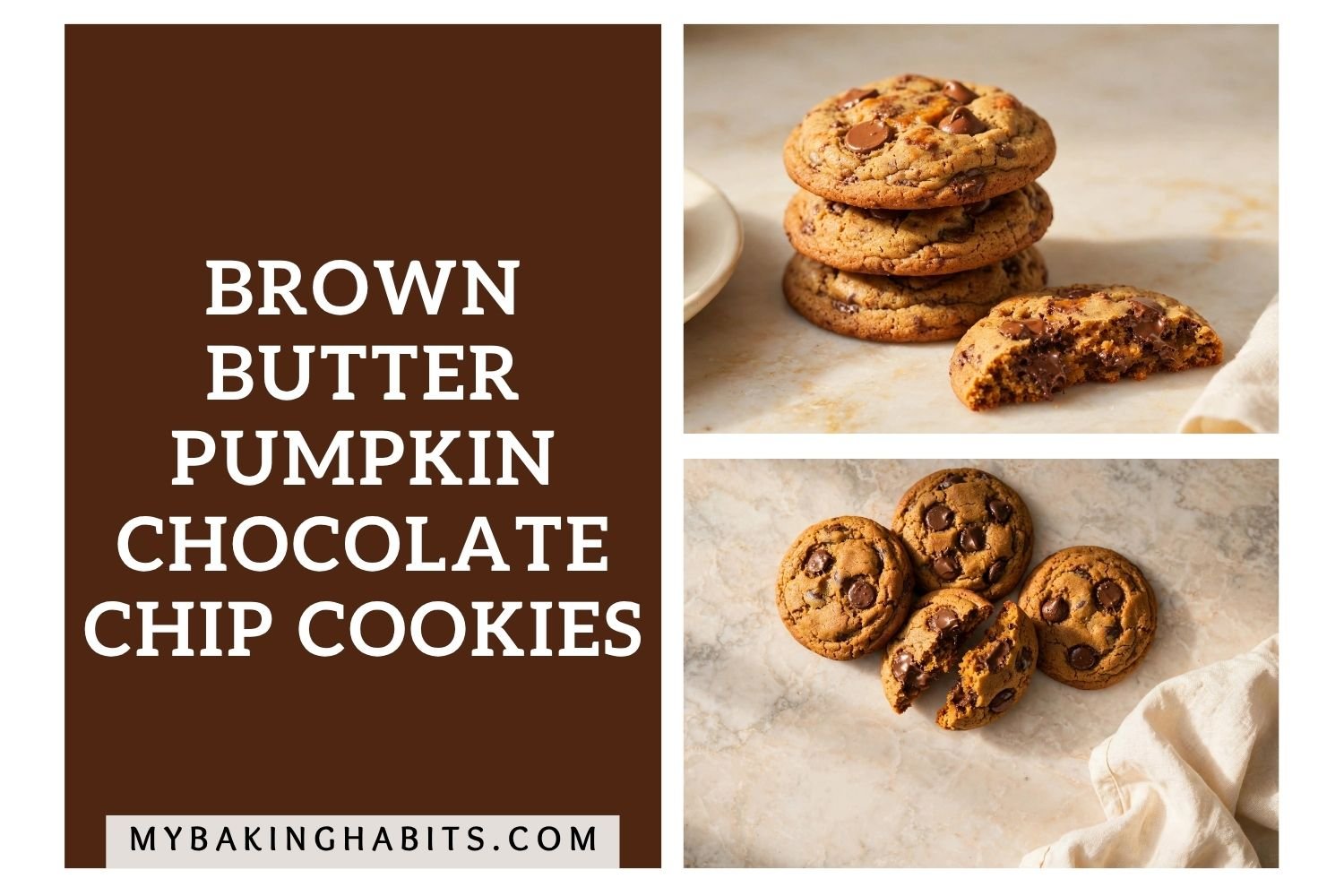 brown butter pumpkin chocolate chip cookies